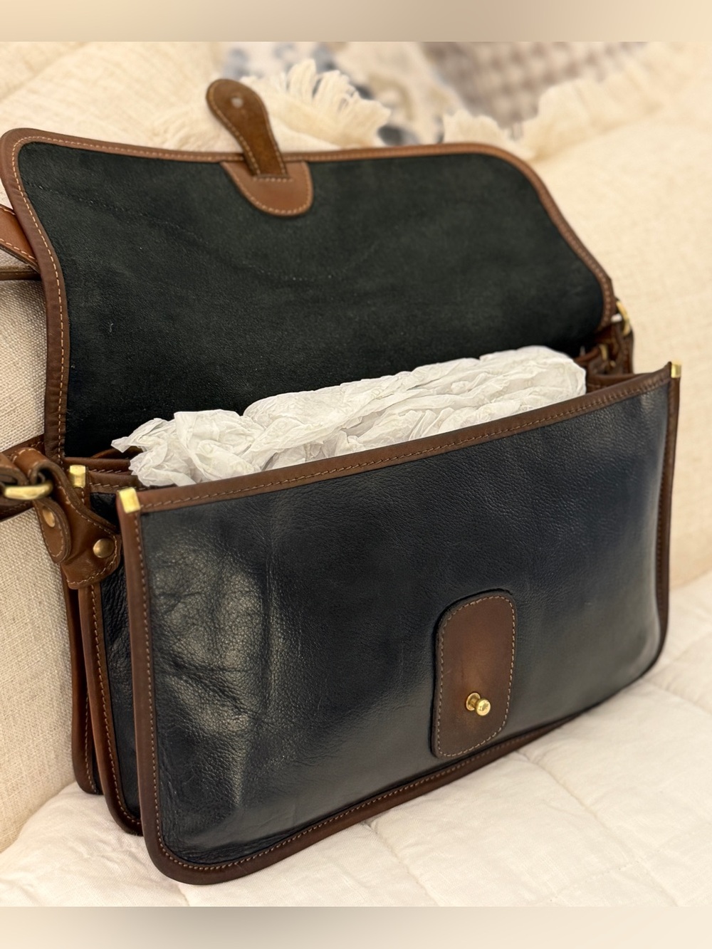 The Original Vintage Marley Hodgson GHURKA Spectator Bag. No 37 Black& Tan - Picture 9 of 16